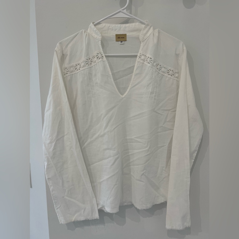 ELLA MOSS  cotton blouse top soft lightweight Med